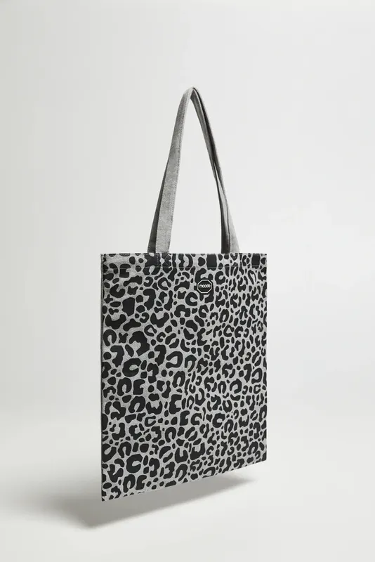 Torba shopper w zwierzęcy wzór szara