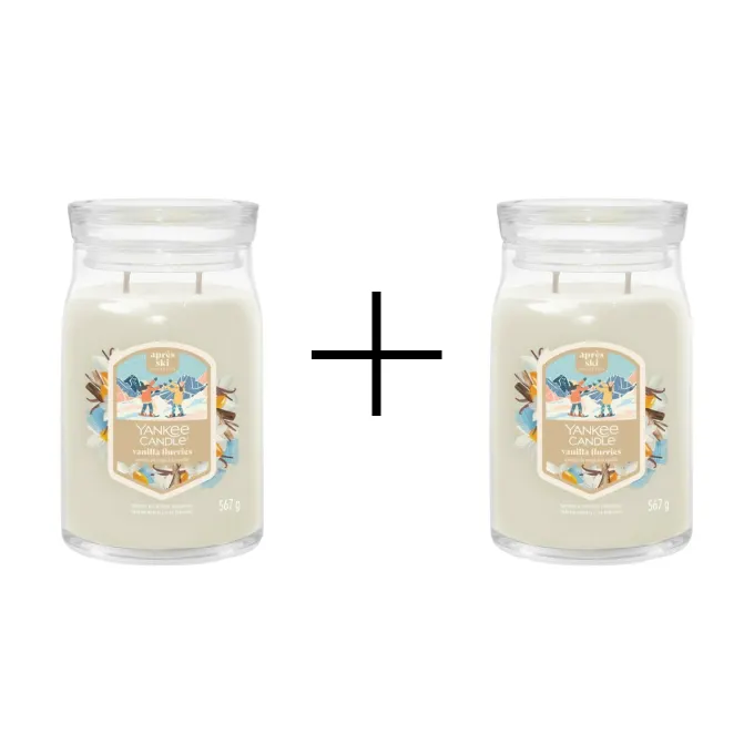 Yankee Candle Świeca w Dużym Słoiku Vanilla Flurries 1+1