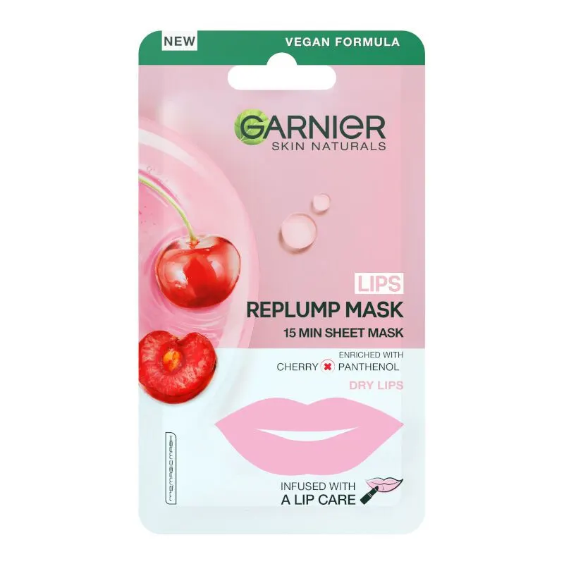 Garnier Lips Replump Mask Maska do Ust Cherry