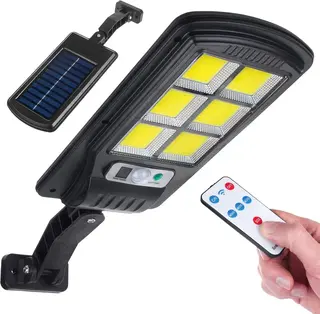 SOLARNA LAMPA ULICZNA LED 400LM CZUJNIK RUCHU PILOT IP54 4W