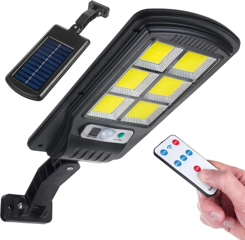SOLARNA LAMPA ULICZNA LED 400LM CZUJNIK RUCHU PILOT IP54 4W