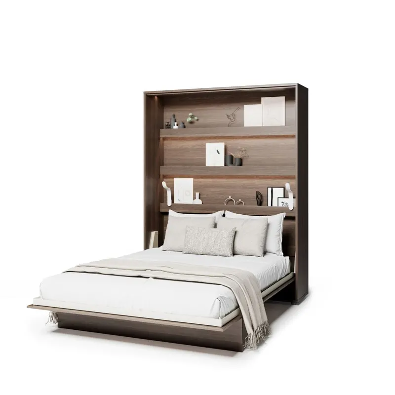 Półkotapczan pionowy BC-12 Bed Concept 160x200 cm Rozmiar łóżka - 160x200 cm | Kolor - Dąb dunin | składany | funkcjonalny | oszczędność przestrzeni