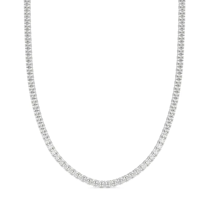 Naszyjnik Tenisowy Choker Laboratoryjny Diament 11.55 krt 585 Białe Złoto (14K)