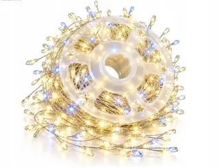 Lampki Choinkowe LED 1200 LED 50m Wewnętrzne Ciepły Biały Oświetlenie