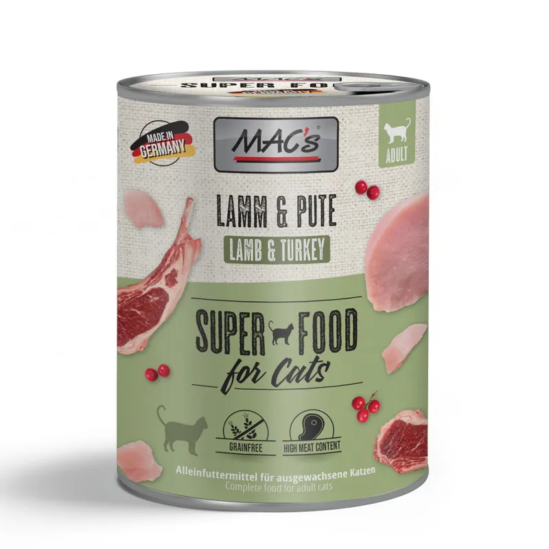 MAC´s Cat karma dla kota, 6 x 800 g - Jagnięcina i indyk