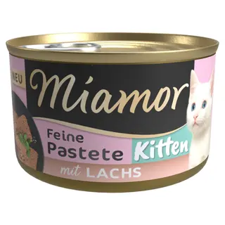 Miamor Feine Pastete Kitten, 12 x 85 g - Łosoś