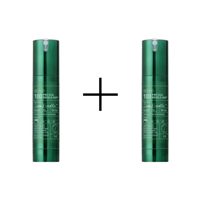 VT Cosmetics 100 Pro Cica Reedle Shot Kojące Serum do Twarzy 50ml 1+1