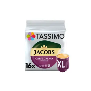 Kawa w kapsułkach Tassimo Caffé Crema XL Intenso (kompatybilna z ekspresami kapsułkowymi Bosch Tassimo), 16 szt.