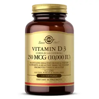 WITAMINA D3 SOLGAR 250mcg 120 KAPSUŁEK ODPORNOŚĆ
