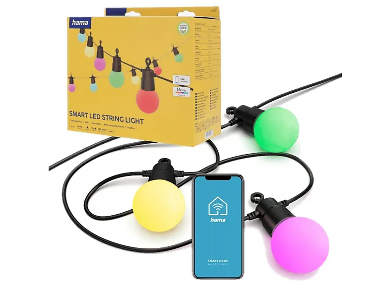 Girlanda LED HAMA WiFi RGB IP44 8m Wielokolorowy