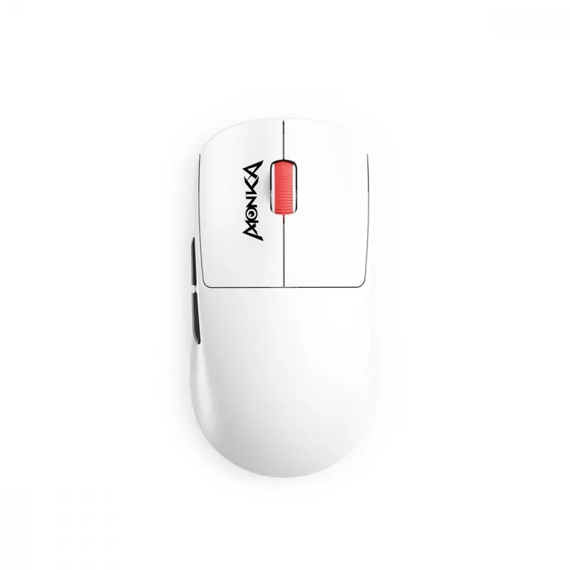 MONKA Mysz gamingowa PRIME bezprzewodowa biała DPI 26000