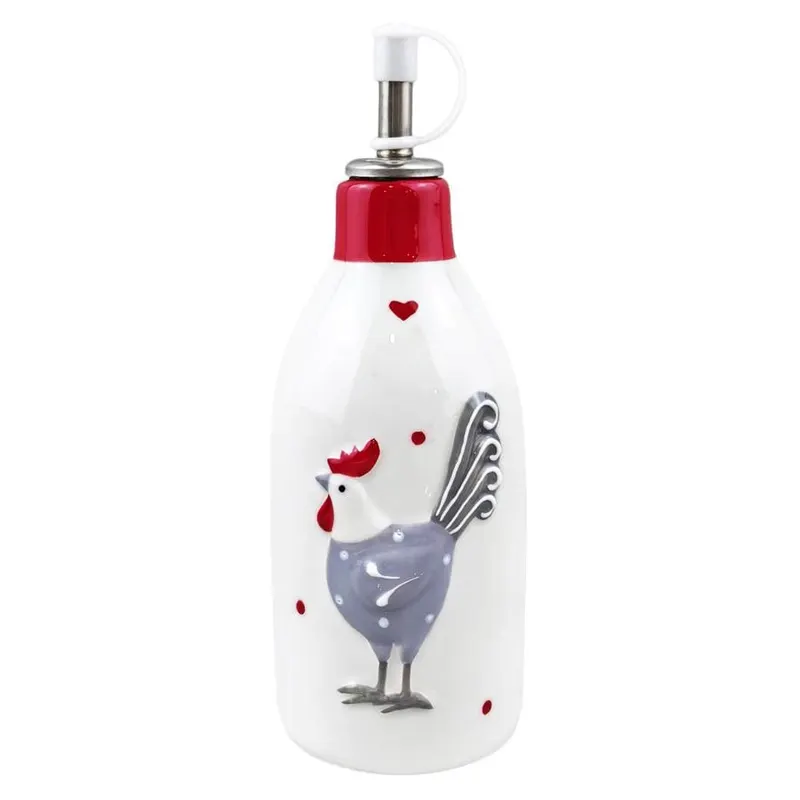 RILLA Butelka na ocet/olej 290ml kury szare/OD2623
