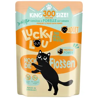 Lucky Lou Adult, 6 x 300 g - Drób i pstrąg