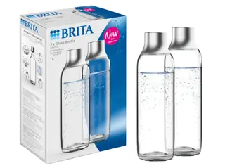 Zestaw butelek BRITA sodaTRIO 2-pak Srebrno-przezroczysty