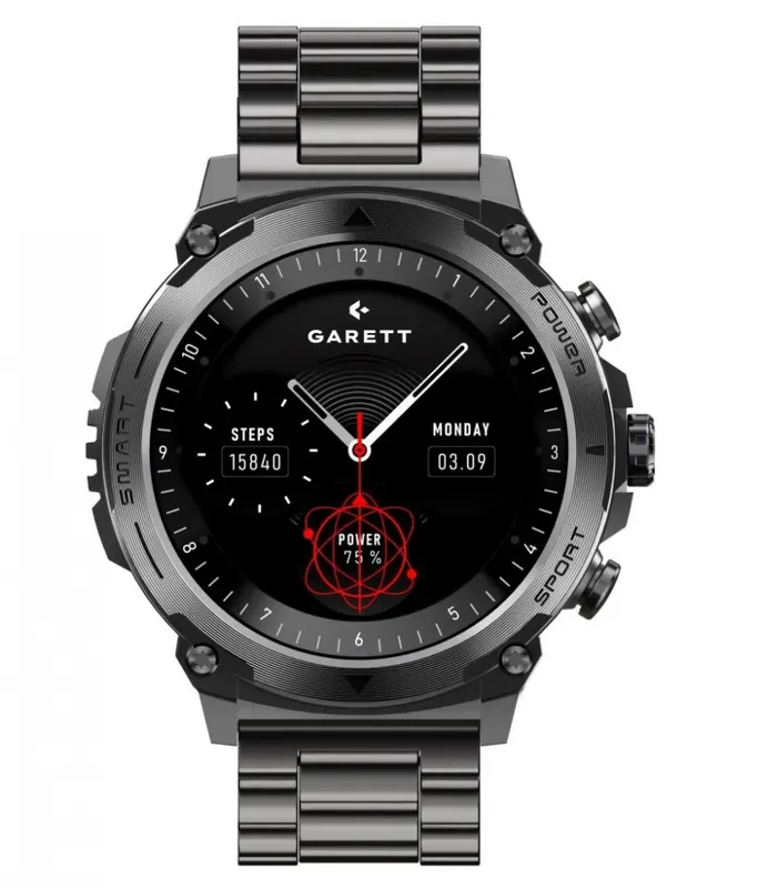 Garett Electronics Smartwatch Garett Atom czarny stalowy