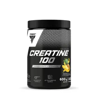CREATINE 100 - monohydrat kreatyny z witaminą B6 - Ananasowy - 600 g