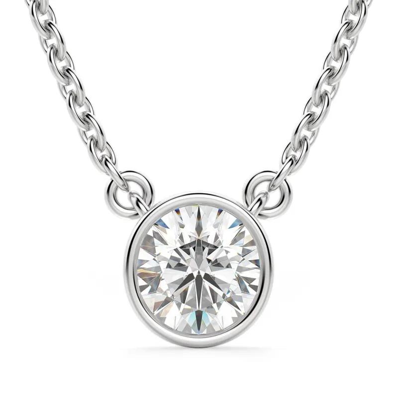 Okrągły Naszyjnik Marseille 1.50 kt Laboratoryjny Diament 585 Białe Złoto (14K)