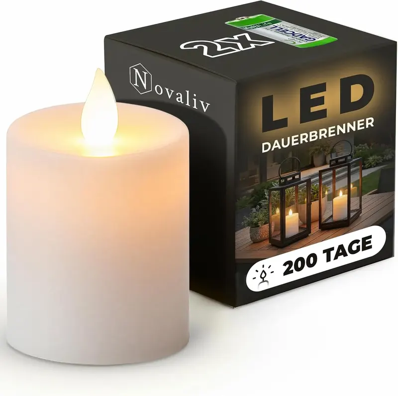 ŚWIECA LED 12CM X 6.5CM BIAŁA ZNICZ MIGOCZĄCY PŁOMIEŃ DEKORACJA OGRODOWA