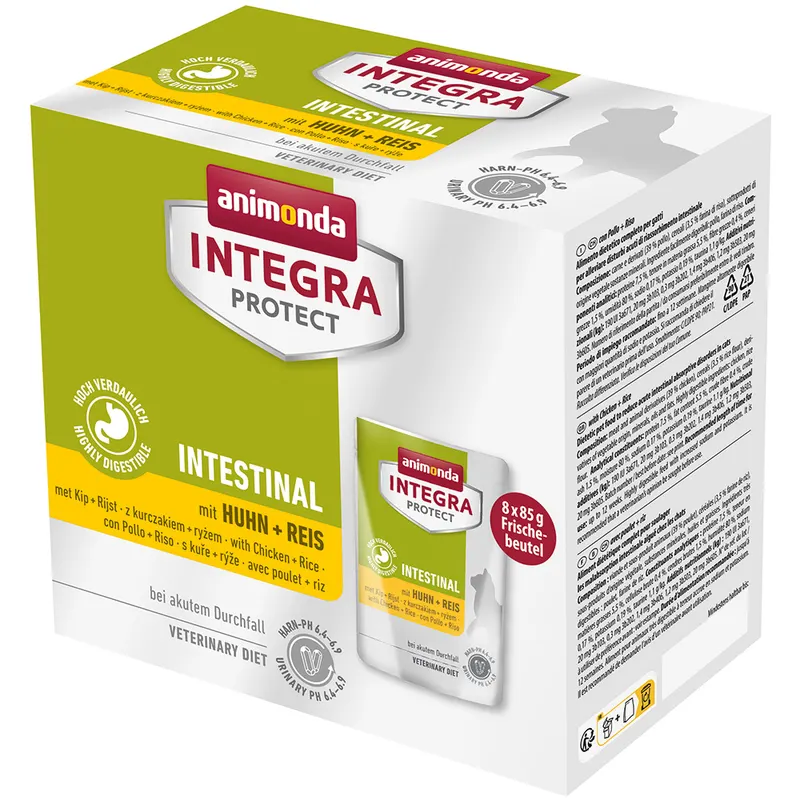animonda Integra Protect Adult Intestinal, 8 x 85 g - Kurczak i ryż