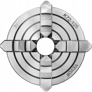 Uchwyt Tokarski Czteroszczękowy K72-125 125 mm Niezależny Żeliwo 3800 rpm