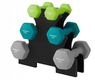 ZESTAW HANTLI 1-3 KG 3 PARY NEOPRENOWE do TRENINGU SIŁOWEGO FITNESS