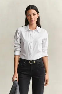 Gant Koszula Damska Slim Fit Biała