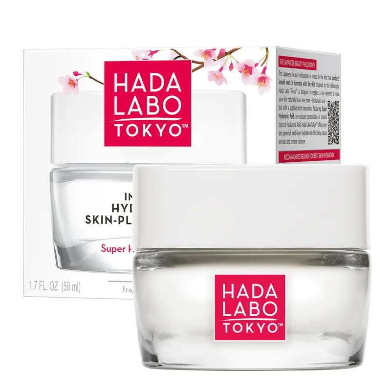 Hada Labo Tokyo White hydro-żel wypełniający skórę na dzień i na noc z 4 formami kwasu hialuronowego, kolagenem i fosfolipidami 50 ml