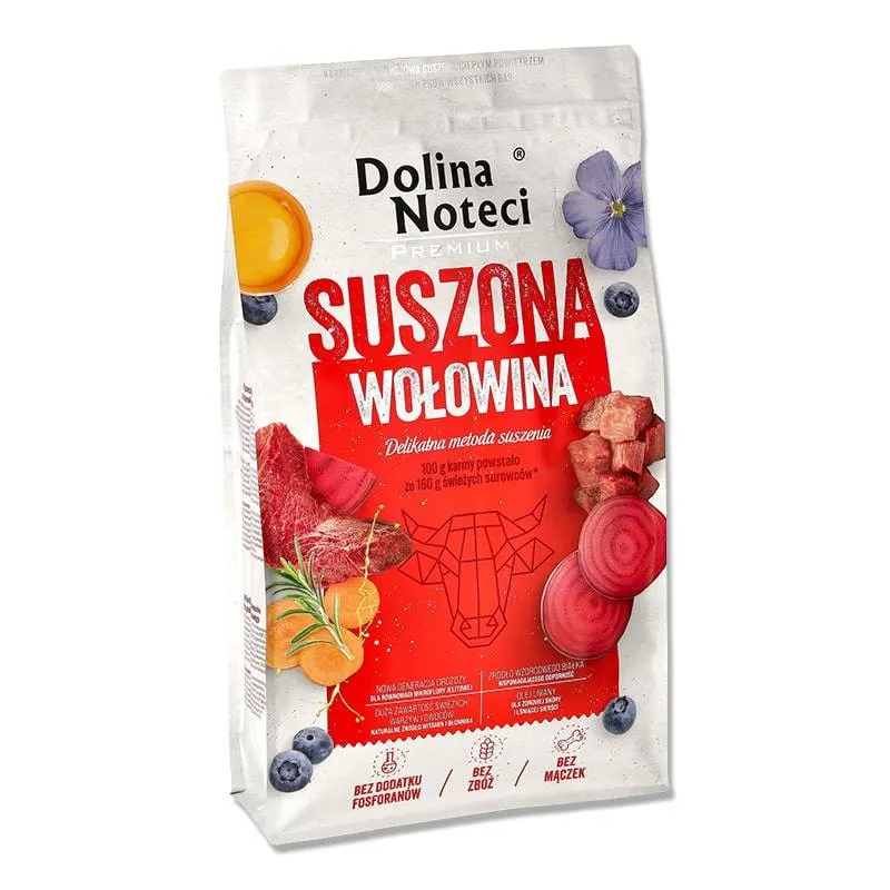 DOLINA NOTECI Premium wołowina - suszona karma dla psa - 9kg