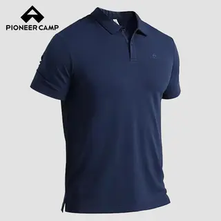 Pioneer Camp Men's Golf Shirt UPF 50+ Quick Dry Polo Shirts Short Sleeve Moisture Wicking Performance Tees Collar Work Shirts