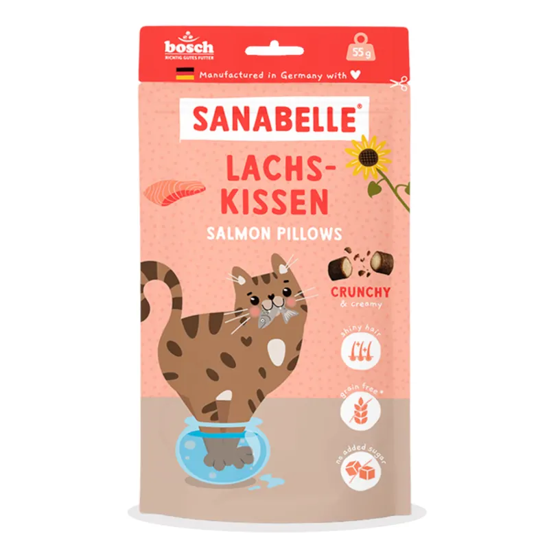 Sanabelle Milk Pillows - Poduszeczki z łososiem, 55 g