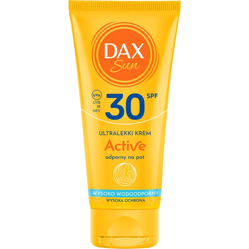 Dax Sun Active ultralekki krem ochronny SPF 30 do twarzy z witaminą E, ekstraktem z bawełny i kompleksem matującym 50 ml