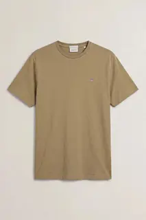 Gant T-Shirt Shield Męski Regular Fit Beżowy