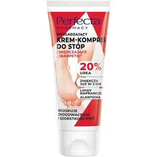 Perfecta Pharmacy wygładzający krem-kompres do stóp Zmiękczające Skarpetki 20% Urea z mocznikiem, lipidami naprawczymi, masłem shea i alantoiną 80 ml
