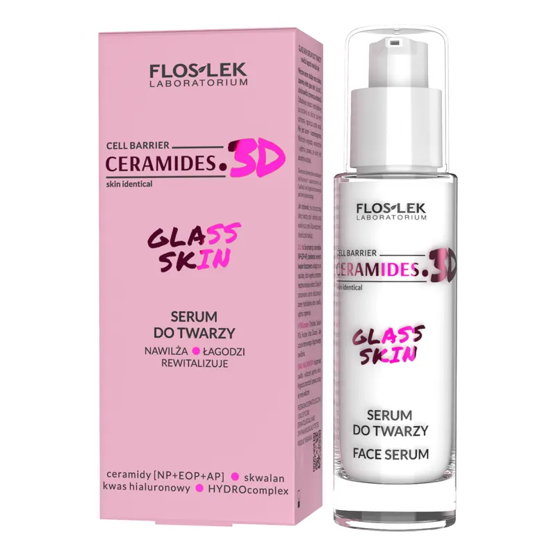 Floslek Laboratorium Glass Skin Serum na Twarz Nawilża Łagodzi Rewitalizuje 30ml