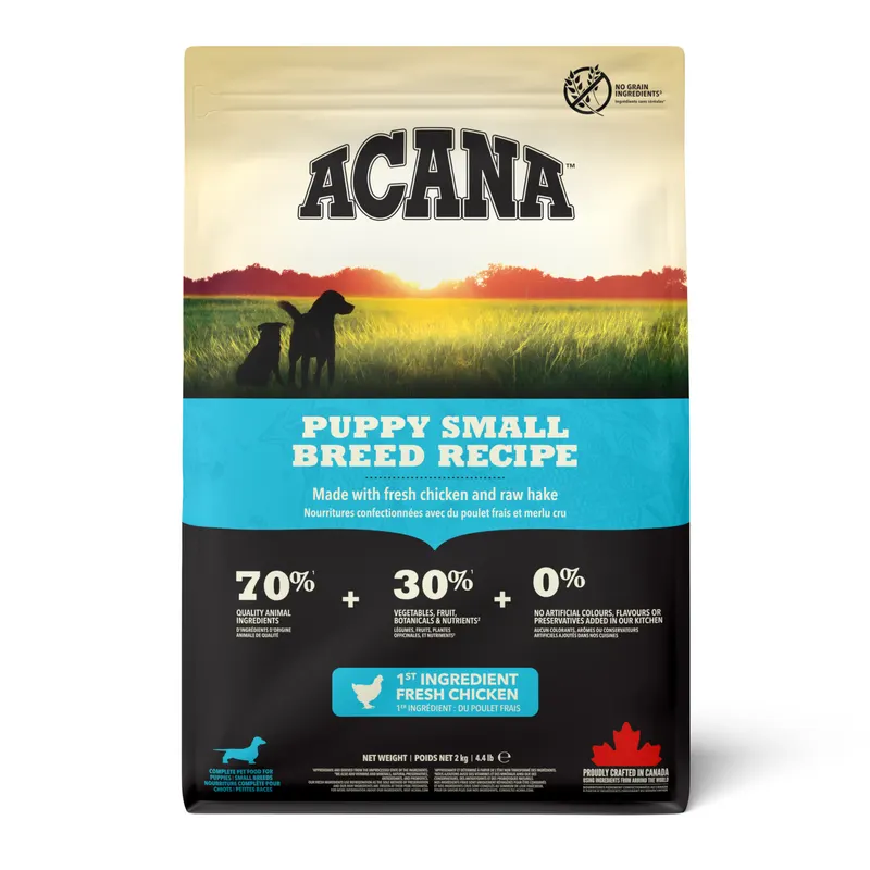 Acana Puppy Small Breed, kurczak, indyk i ryba - 2 kg