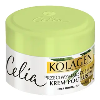 Celia Kolagen odżywczy przeciwzmarszczkowy krem półtłusty z oliwą z oliwek na dzień i noc 50ml
