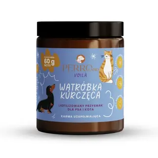 PERRO Voila Liofilizowana Wątróbka Kurczęca mono - przysmak dla psa i kota - 60g