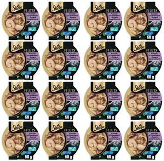 Sheba Filets Sos Kurczak Ryby Krewetki 16x60g