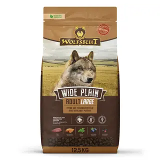 WOLFSBLUT Wide Plain Duże rasy Konina z batatami Mono - sucha karma dla psa - 12,5kg