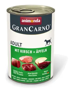 ANIMONDA GranCarno Adult Wieprzowina z jeleniem i jabłkiem - mokra karma dla psa - 400 g