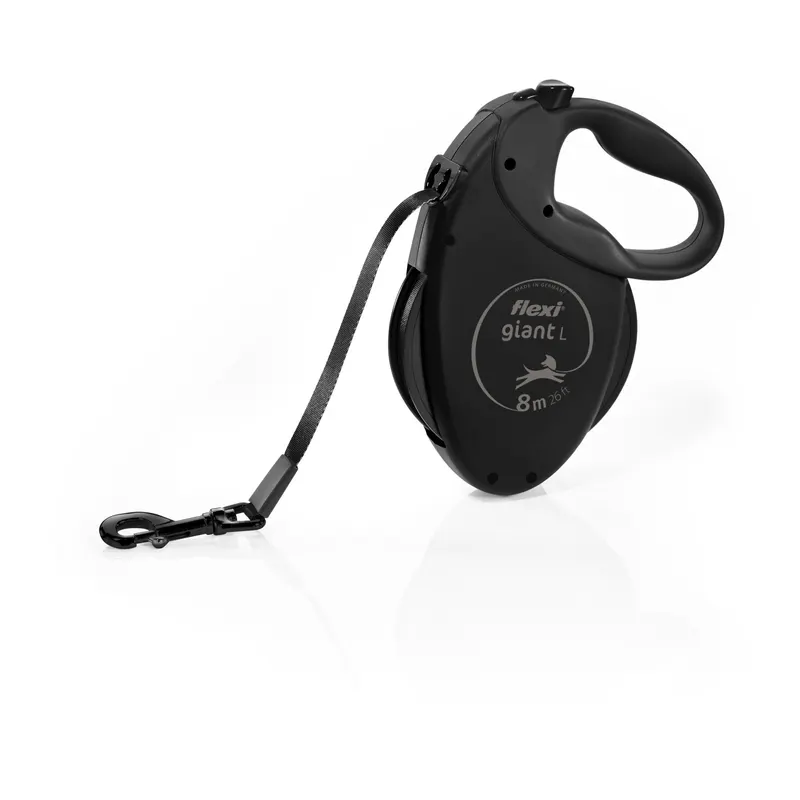 FLEXI Giant L Black Edition - smycz automatyczna - 8m