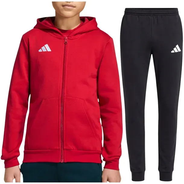 Dres Dziecięcy ADIDAS Komplet Zestaw Bluza Spodnie BAWEŁNA Zamek r164-170cm