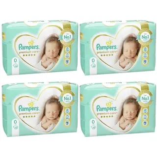 4x Pieluchy PAMPERS Premium Care roz 0 (do 3 kg) 30 szt