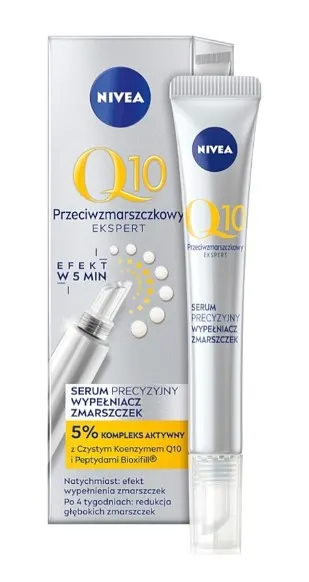 NIVEA Q10 Przeciwzmarszczkowe Serum Precyzyjny Wypełniacz Zmarszczek 15ml