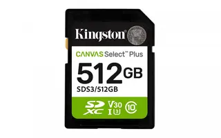 Kingston Karta pamięci SD 512GB Canvas Select Plus Gen3 150MB/s