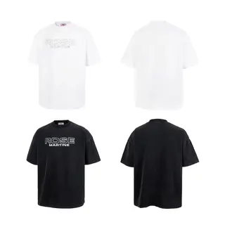 Martine Rose 26ss 3D three-dimensional metal slogan short-sleeved washed and distressed casual loose round-neck T-shirt