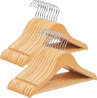 Wieszaki Na Ubrania Dziecięce Drewniane 35 cm 20 Sztuk Songmics