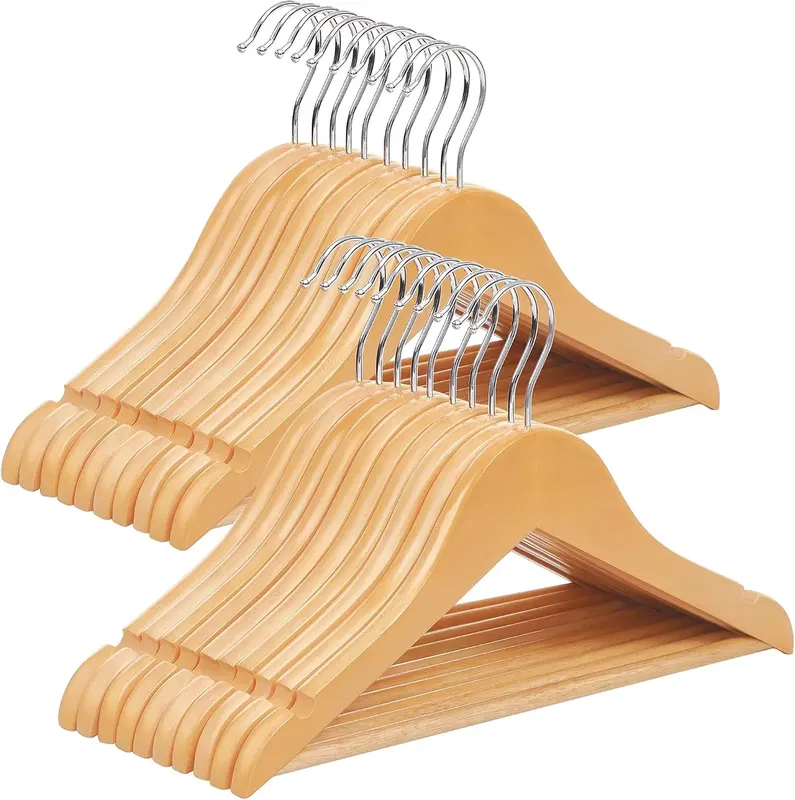 Wieszaki Na Ubrania Dziecięce Drewniane 35 cm 20 Sztuk Songmics