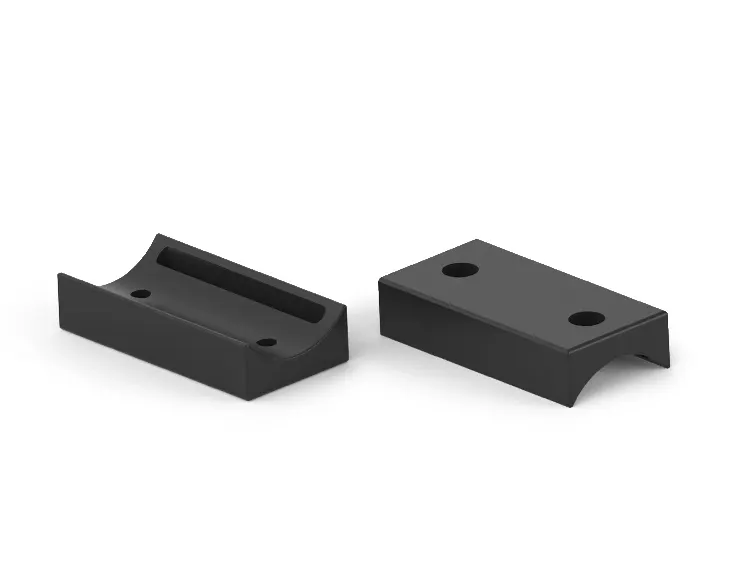 Ślizg przykręcany do profili okrągłych D-40mm L-60mmx30 R20, PP, kolor czarny