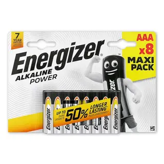 Energizer Bateria Alkaline Power AAA E92 8 szt. Blister